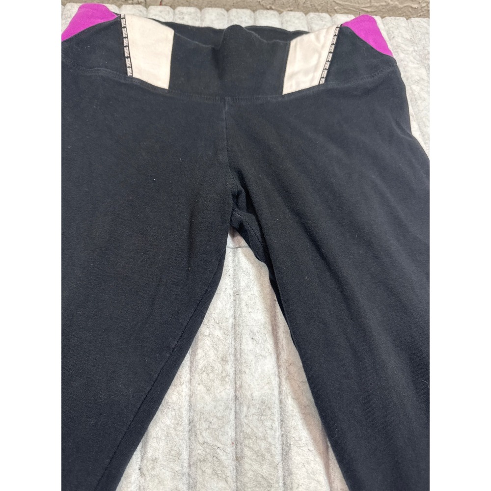 Victoria's Secret PINK Yoga Leggings Black Purple White XS High Rise Full Length